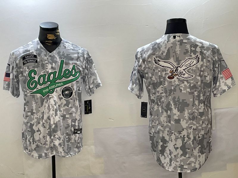 Men Philadelphia Eagles Blank Nike Arctic Camo 2024 Salute to Service Limited NFL Jersey style 6->philadelphia eagles->NFL Jersey